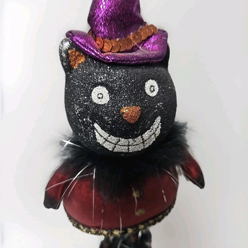 Cat Halloween Tabletop Shelf  Decor 13" X 3"